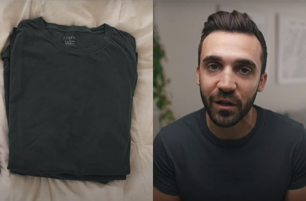 國外網紅實測「三年都穿同一款T恤」，測試結果改變他的生活品質！