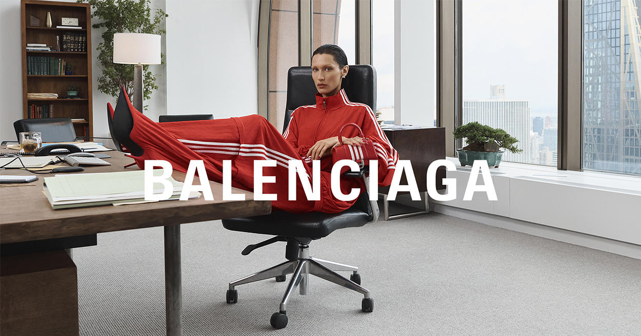Bella Hadid 不想上班？BALENCIAGA / ADIDAS 系列開賣，名人時尚演繹聯名單品