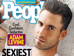 魔力紅主唱亞當李維Adam Levine擠下查寧塔圖Channing Tatum，當選《PEOPLE》時人雜誌2013年最性感男人！