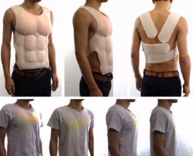 送給朋友的健身交換禮物!男人的假奶「矽膠胸肌」,為求擬真還有胸毛款?